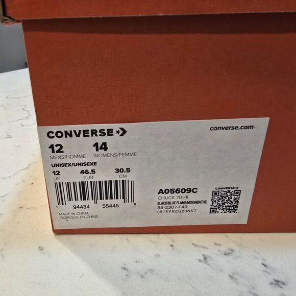 Converse Chuck 70 High Top Shoes FAUX FUR Skate Black Mens Sz 12 Casual A05609C - Picture 11 of 15